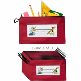 Seat Sack Pencil Pouches: Convenient Carton of 10 - Storage Pouches