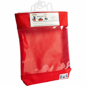 Seat Sack Read-n-Go Book Baggies - Apple Red Poly Cotton - Classroom Essential - Bags