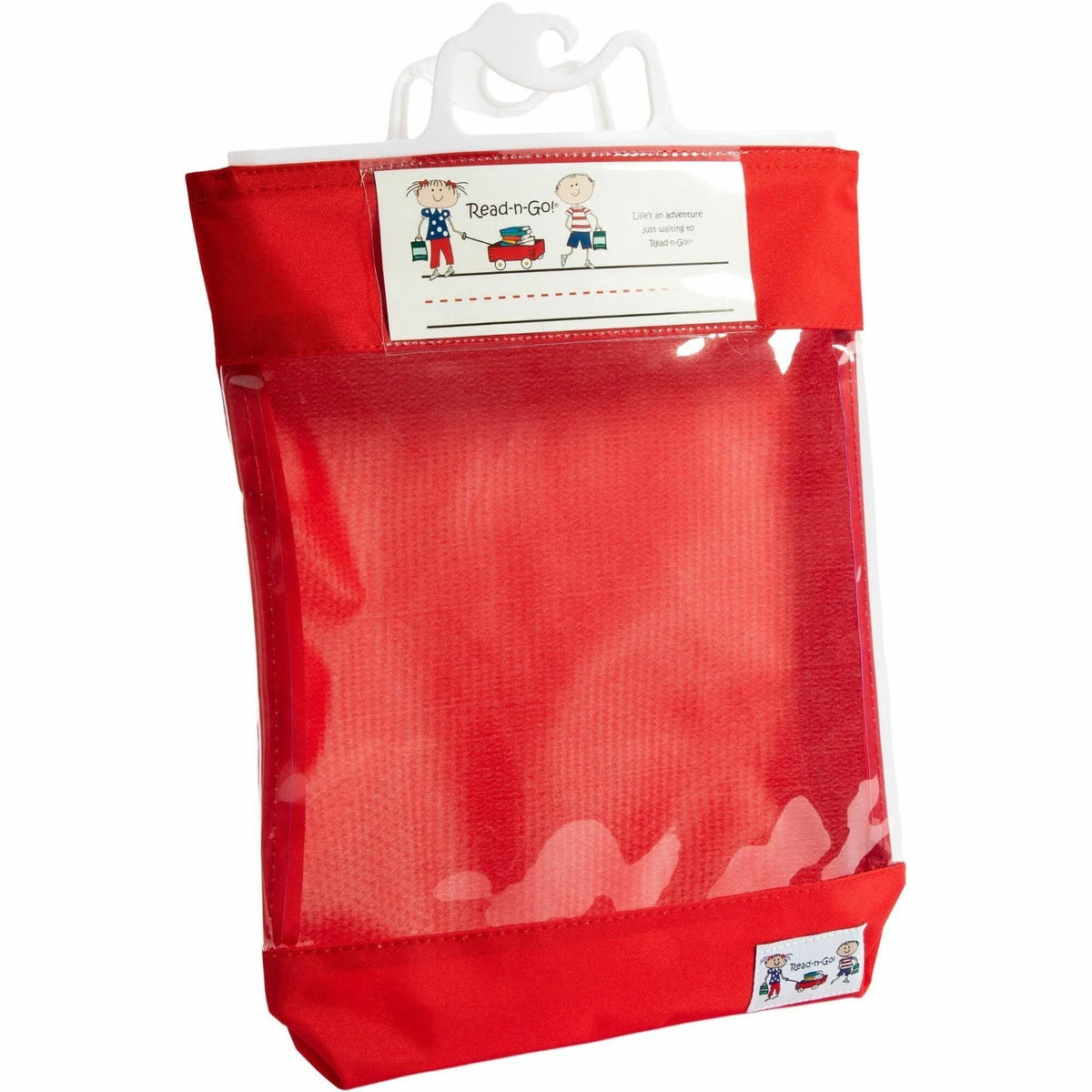Seat Sack Read-n-Go Book Baggies - Apple Red Poly Cotton - Classroom Essential - Bags