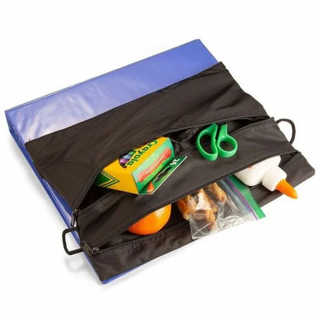 Seat Sack Strap-n-Sack Carrying Case: Black Pencil Pouch - Durable Nylon - 25/Carton - Storage Pouches