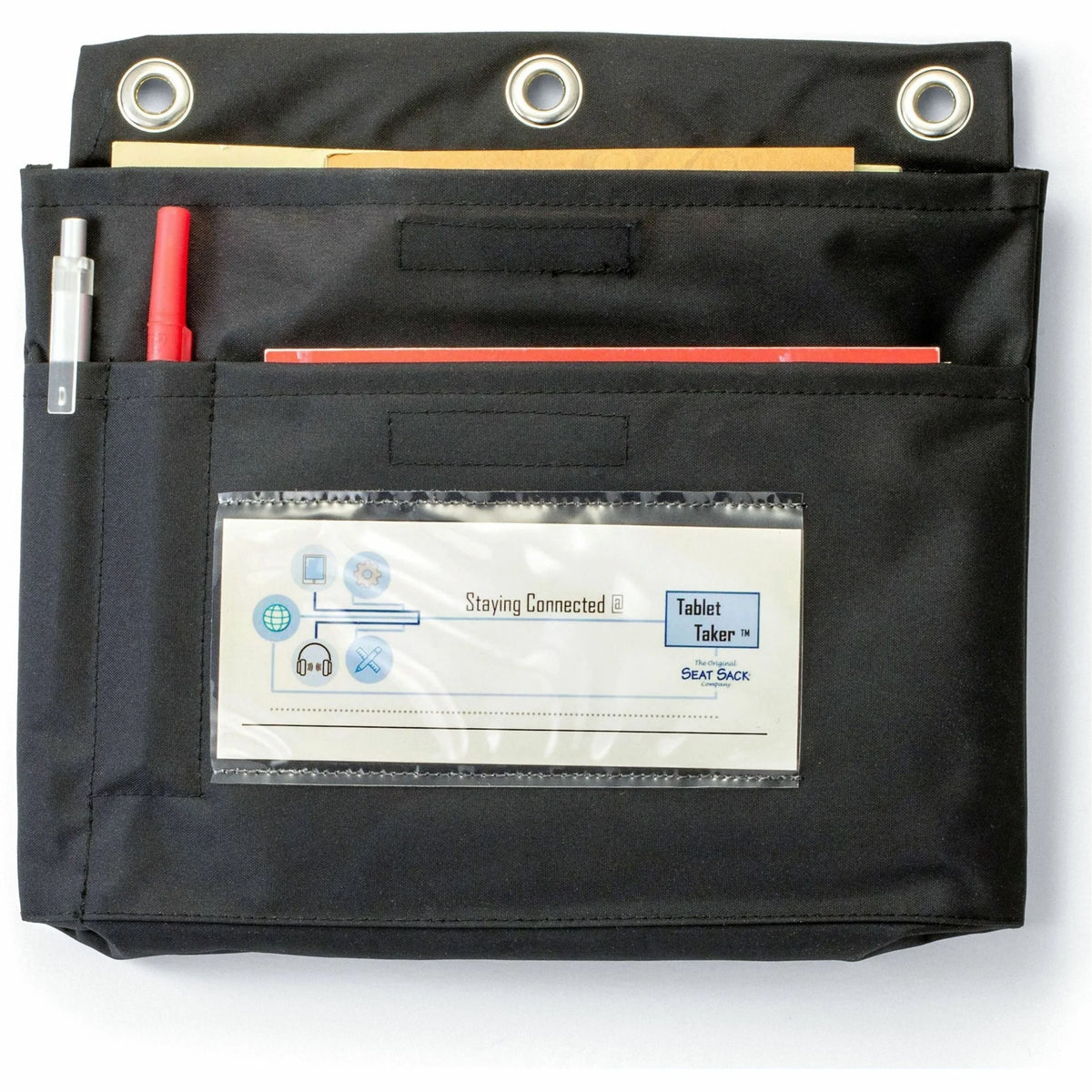 Seat Sack Tablet Taker Carrying Case - Black Chromebook Pouch - Storage Pouches