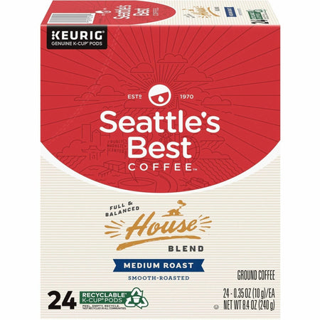 Seattle’s Best Coffee K-Cup House Blend 4 / Carton Medium for Keurig Brewer (SEA12407883CT)