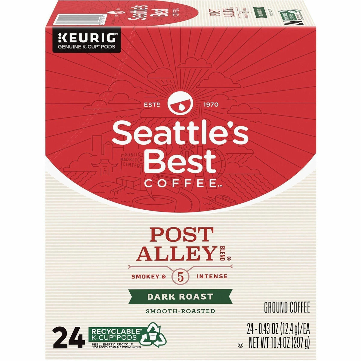 Seattle’s Best Coffee K-Cup Post Alley Blend 4 / Carton for Keurig Brewer (SEA12407884CT)