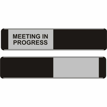 Seco Door Signs: ’Meeting In Progress’ Print - 10x2’’ - Aluminum/PVC - Signs & Nameplates