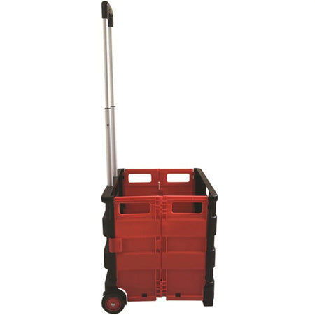 Seco Folding Shopping Cart: Telescopic Handle 77 lb Capacity - Carts