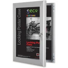 Seco Locking Poster Case - 11’’ x 14’’ Frame Size - Rectangle - Portrait Landscape - Anodized - Weather Proof Shatter