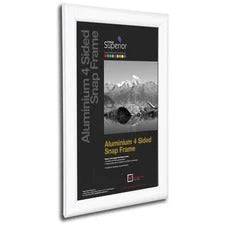 Seco Mitred Snap Frame - 11’’ x 17’’ Size - Rectangle - Durable - Aluminum - White - 1 Each - Frames & Plaques