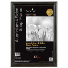 Seco Sign Holder - 8.5’’ Width x 11’’ Height - Rectangular Shape - Black - 1 Each - Frames & Plaques