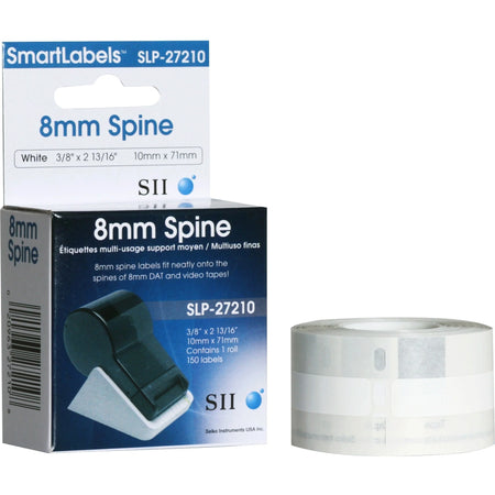 Seiko Audio Cassette Label - White Rectangle - Inkjet - 150 / Roll - Media Labels
