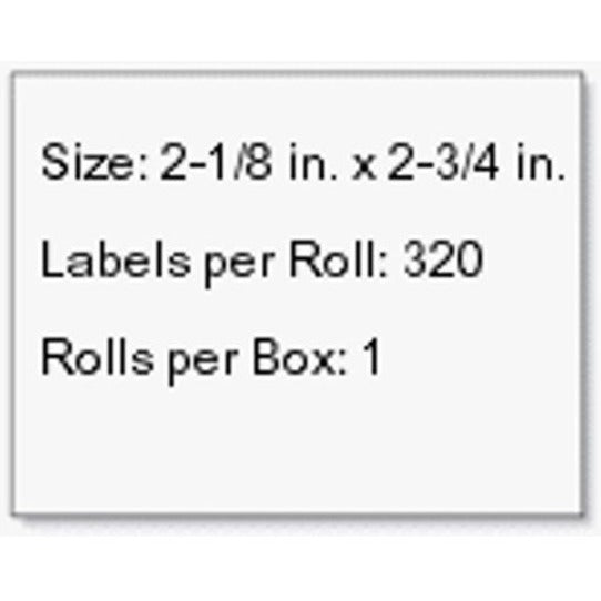Seiko Diskette Label - 2 3/4’’ Width x 1/8’’ Length - Permanent Adhesive - Rectangle - Direct Thermal - White - Paper