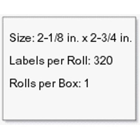 Seiko Diskette Label - 2 3/4’’ Width x 1/8’’ Length - Permanent Adhesive - Rectangle - Direct Thermal - White - Paper