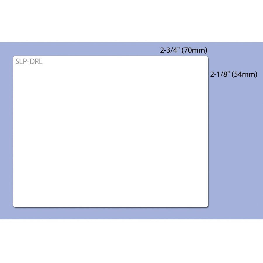 Seiko Diskette Label - 2 3/4’’ Width x 1/8’’ Length - Permanent Adhesive - Rectangle - Direct Thermal - White - Paper