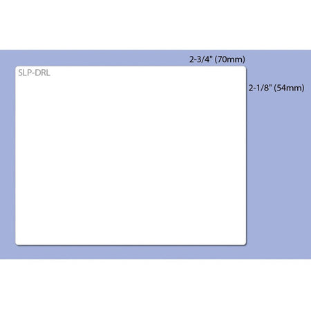 Seiko Diskette Label - 2 3/4’’ Width x 1/8’’ Length - Permanent Adhesive - Rectangle - Direct Thermal - White - Paper