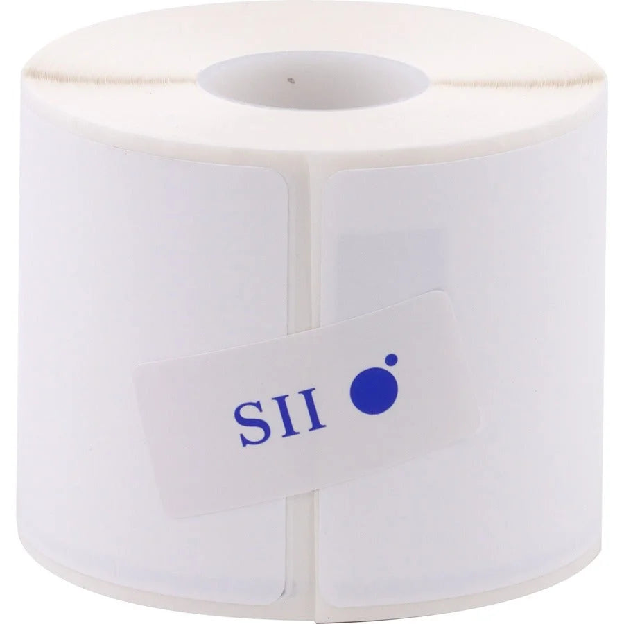 Seiko Diskette Label - 2 3/4’’ Width x 1/8’’ Length - Permanent Adhesive - Rectangle - Direct Thermal - White - Paper