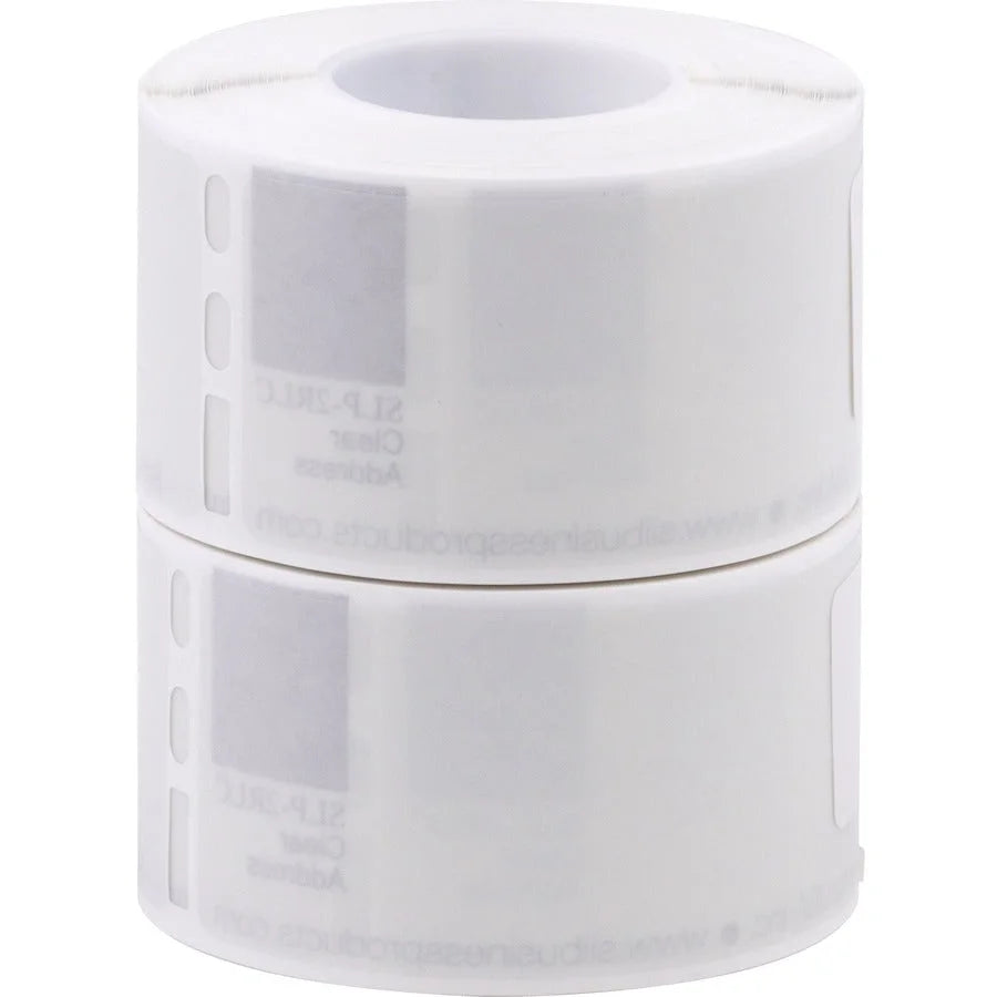 Seiko Self-adhesive Address Labels - Clear Rectangle - 130 Labels/Roll - Label Maker Supplies