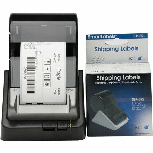 Seiko Shipping Labels: 2 1/8’’ x 4’’ - Permanent Adhesive - White Paper - Label Tapes & Maker Labels