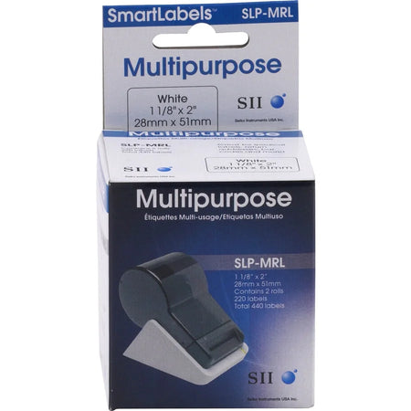 Seiko SLP-MRL Multipurpose Labels - High Quality Direct Thermal White - 220 Labels/Roll - Label Tapes & Maker