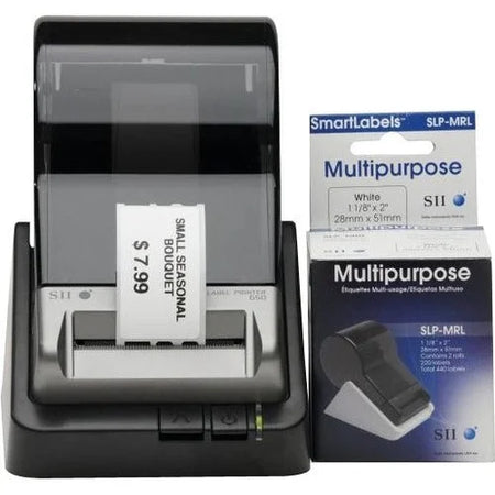 Seiko SLP-MRL Multipurpose Labels - High Quality Direct Thermal White - 220 Labels/Roll - Label Tapes & Maker