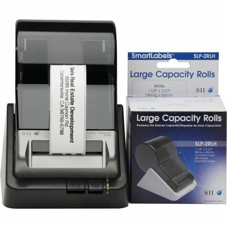 Seiko SmartLabels Large Capacity Address Label Rolls - Direct Thermal - White - 260 Labels/Roll - Maker Supplies