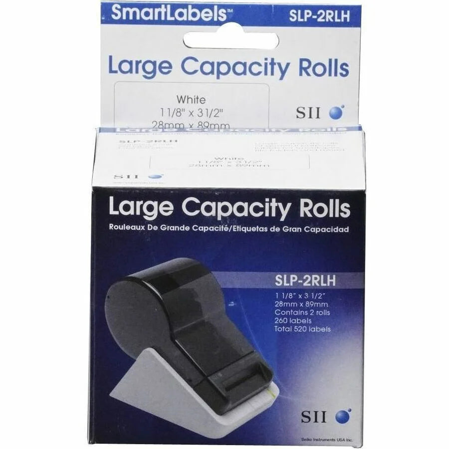 Seiko SmartLabels Large Capacity Address Label Rolls - Direct Thermal - White - 260 Labels/Roll - Maker Supplies