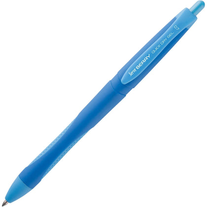 Serve Berry Gel Ink Pen: Quick-Dry 0.7mm Medium Point Retractable - Blue - Pens