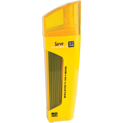 Serve Double Leads & Highlighter - 0.7mm Yellow Ink - Black Lead - Highlighters