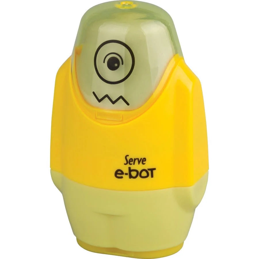Serve E-Bot Eraser & Sharpener - Multicolor Plastic - 2 Holes - Sharpeners