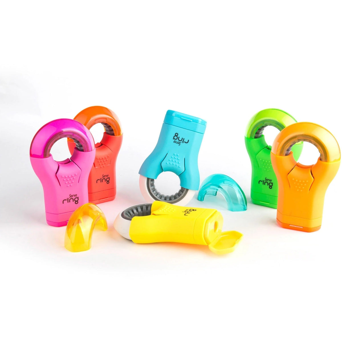 Serve Ring Eraser & Sharpener - Multicolor Plastic - 1 Each - Sharpeners