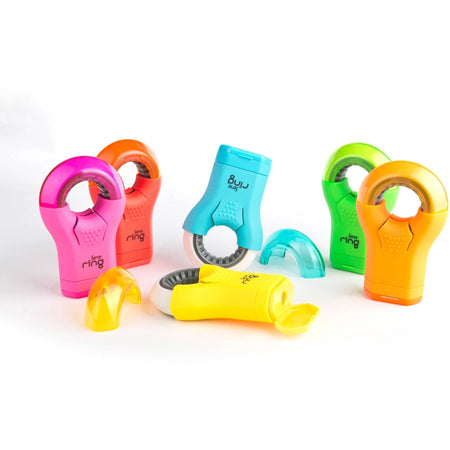 Serve Ring Eraser & Sharpener - Multicolor Plastic - 1 Each - Sharpeners