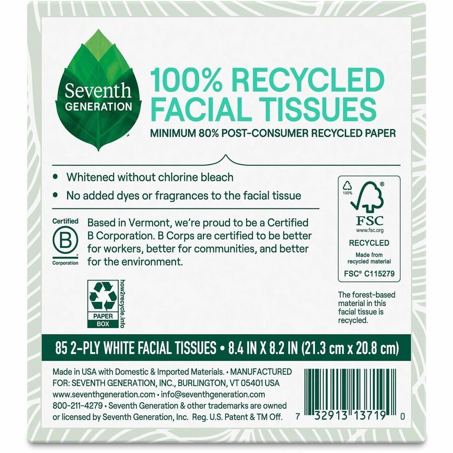 Seventh Generation 100% Recycled Facial Tissues - Bottom