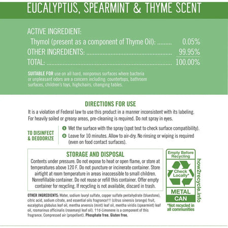 Seventh Generation Disinfectant Cleaner: Day Care 13.9 fl oz - Eucalyptus Spearmint & Thyme Scent - Disinfectants