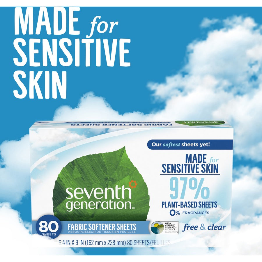 Seventh Generation Free & Clear Fabric Softener Sheets - Alternate-Image2
