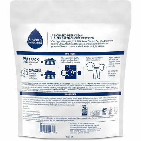 Seventh Generation Laundry Detergent - Rear
