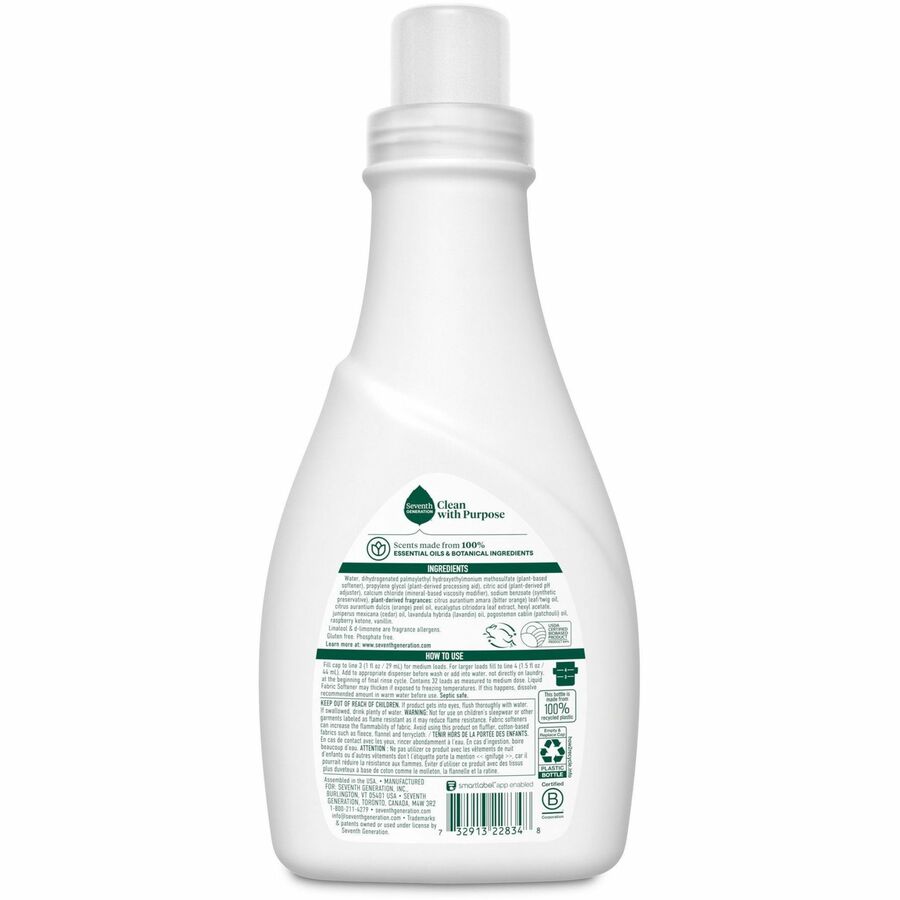 Seventh Generation Natural Fabric Softener - Rear