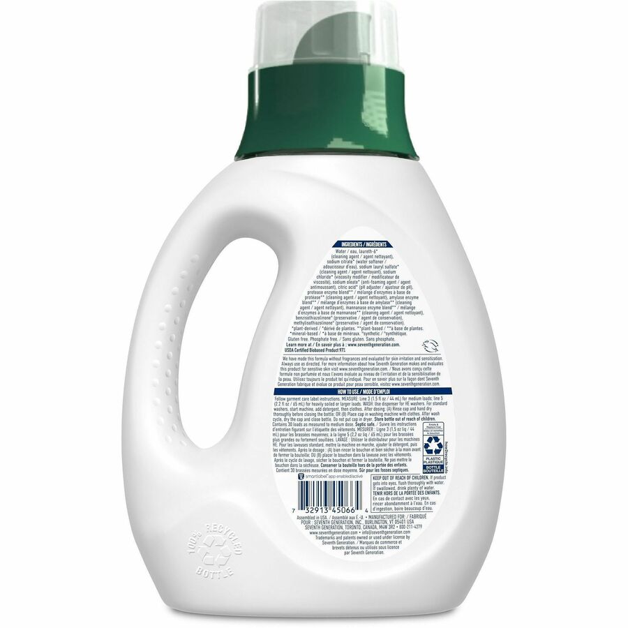 Seventh Generation Natural Laundry Detergent - Rear