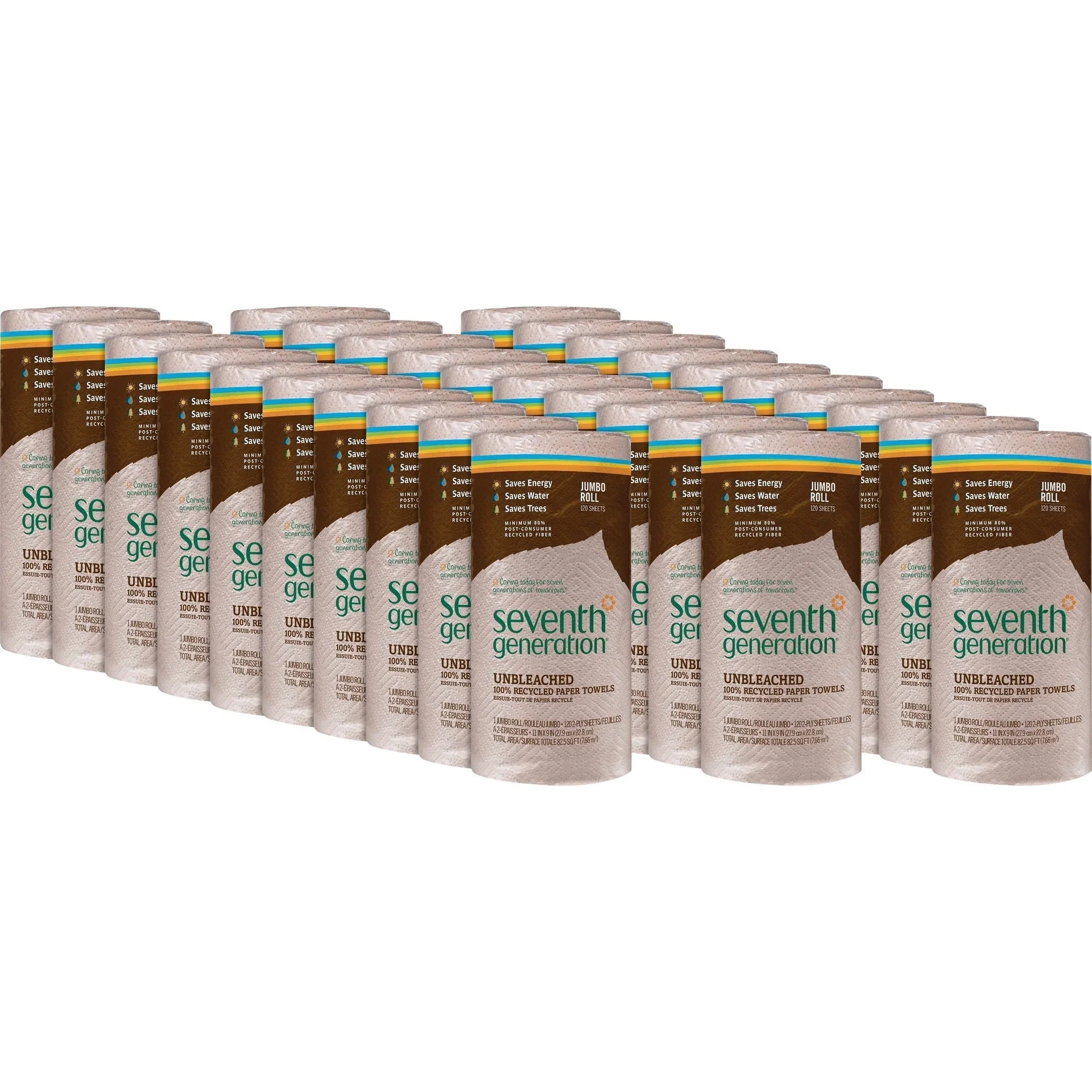 Seventh Generation Paper Towels: 100% Recycled 2-Ply 120 Sheets/Roll - Towels