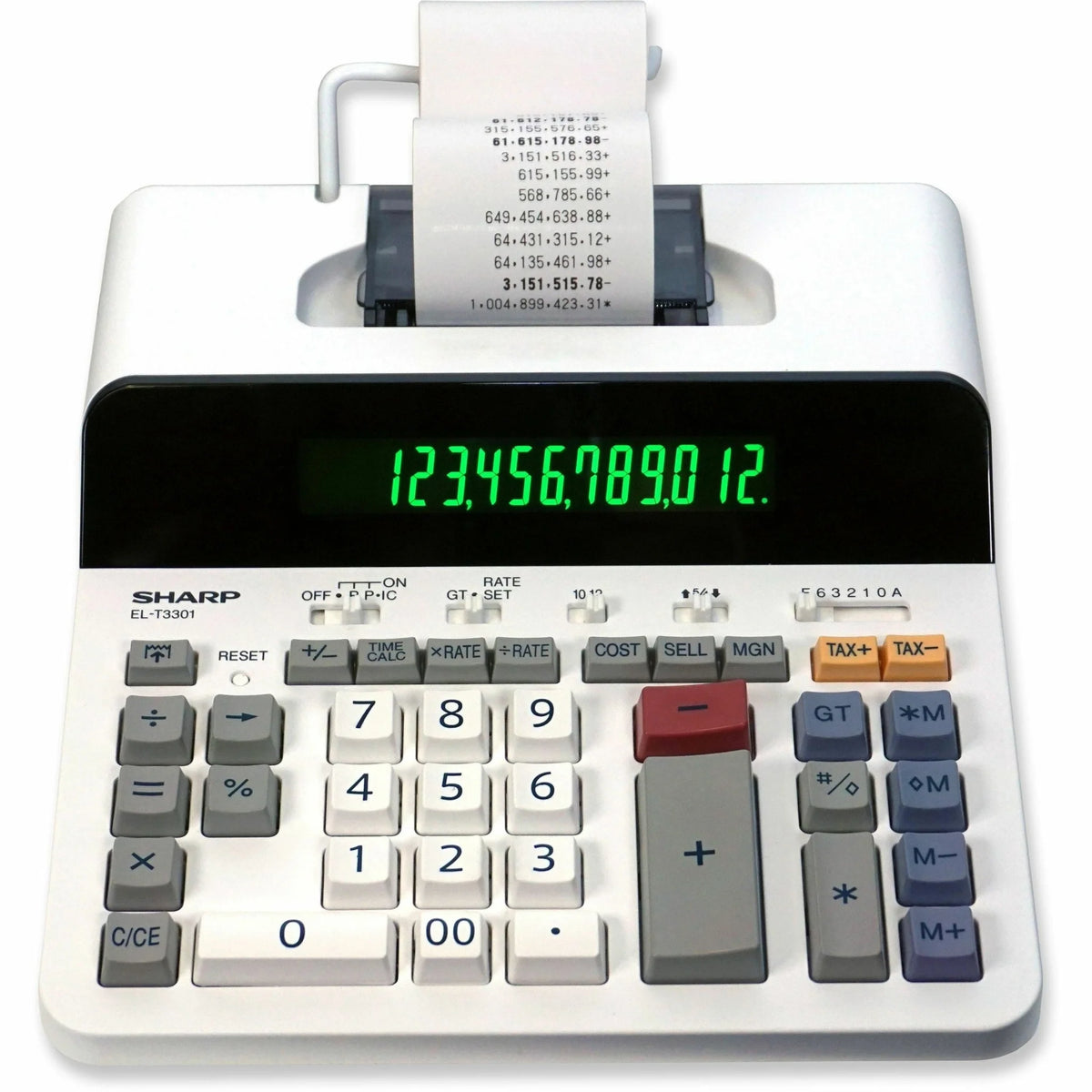 Sharp 12-Digit Thermal Printing Calculator - Fast 8 lps - LCD Display - Calculators