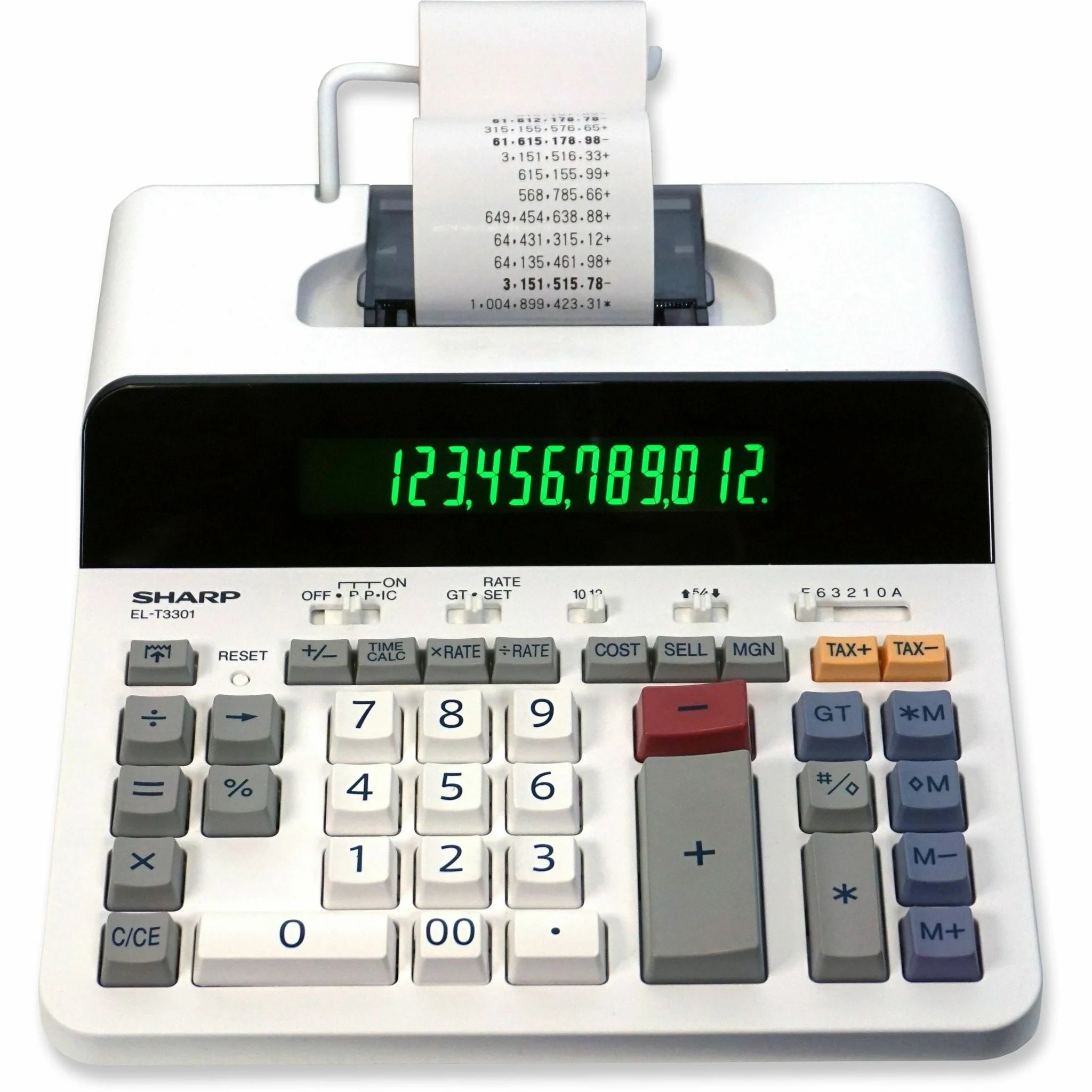Sharp 12-Digit Thermal Printing Calculator - Fast 8 lps - LCD Display - Calculators