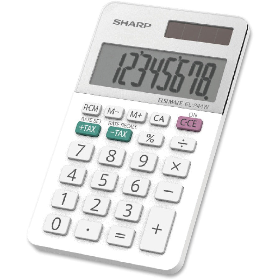 Sharp Calculators EL-244WB 8-Digit Professional Pocket Calculator - Left