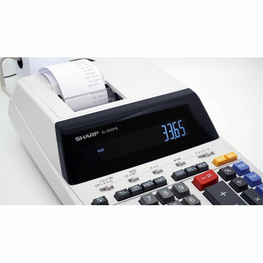 Sharp Calculators EL-2630PIII 12-Digit Commercial Printing Calculator - Alternate-Image4