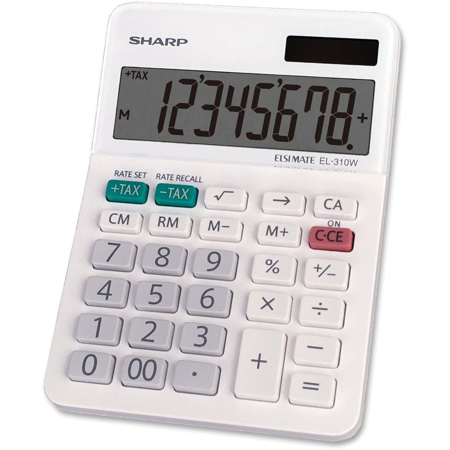 Sharp Calculators EL-310WB 8-Digit Professional Mini-Desktop Calculator - Left