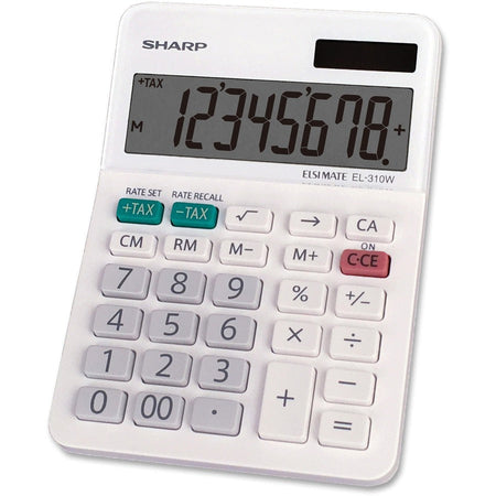 Sharp Calculators EL-310WB 8-Digit Professional Mini-Desktop Calculator - Left