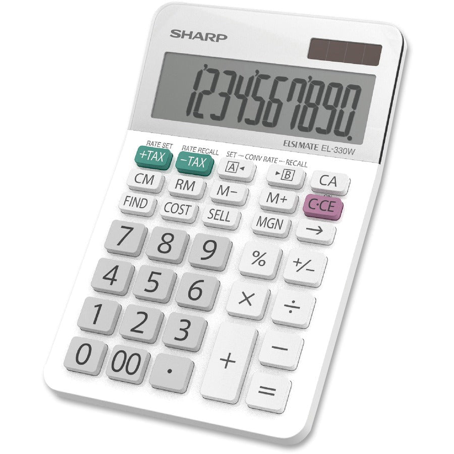 Sharp Calculators EL-330WB 10-Digit Professional Desktop Calculator - Left