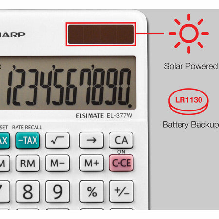 Sharp Calculators EL-377WB 10-Digit Professional Handheld Calculator - Alternate-Image2