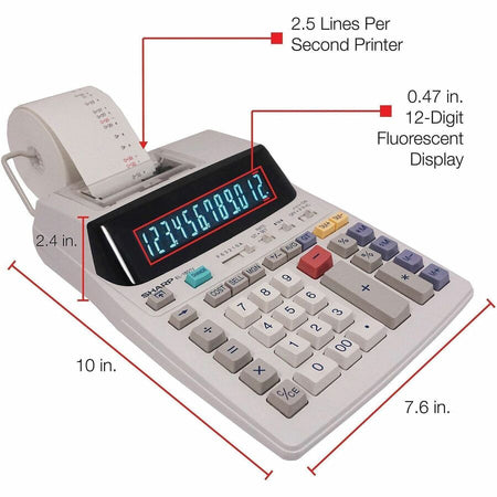 Sharp Calculators Sharp EL1801V Serial Printer Calculator - Alternate-Image9