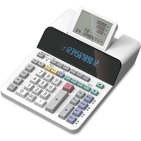 Sharp EL-1901 Paperless Printing Calculator - Efficient 12-Digit LCD Display - Calculators