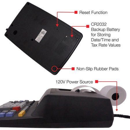 Sharp EL-2196BL Printing Calculator - Efficient 12-Digit with Independent Memory - Calculators