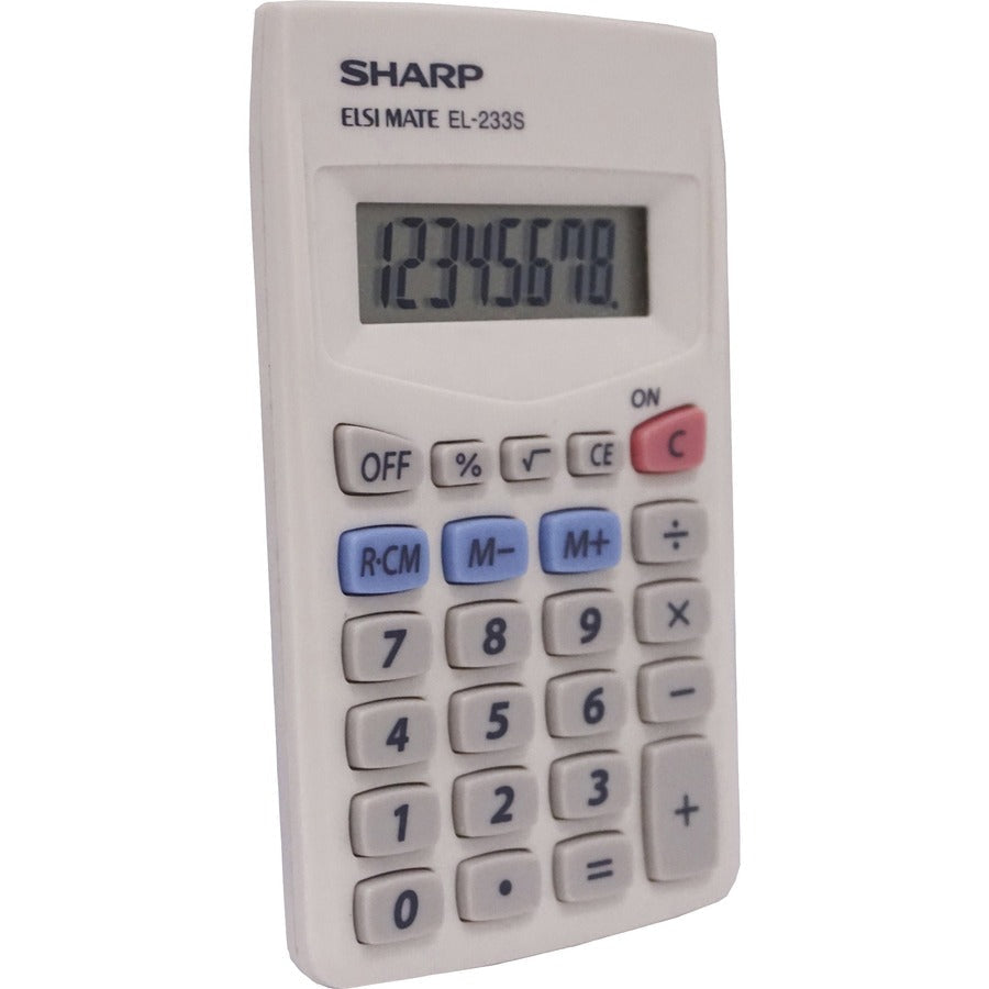 Sharp EL-240SAB Handheld Calculator - 8-Digit LCD 3-Key Memory - Calculators