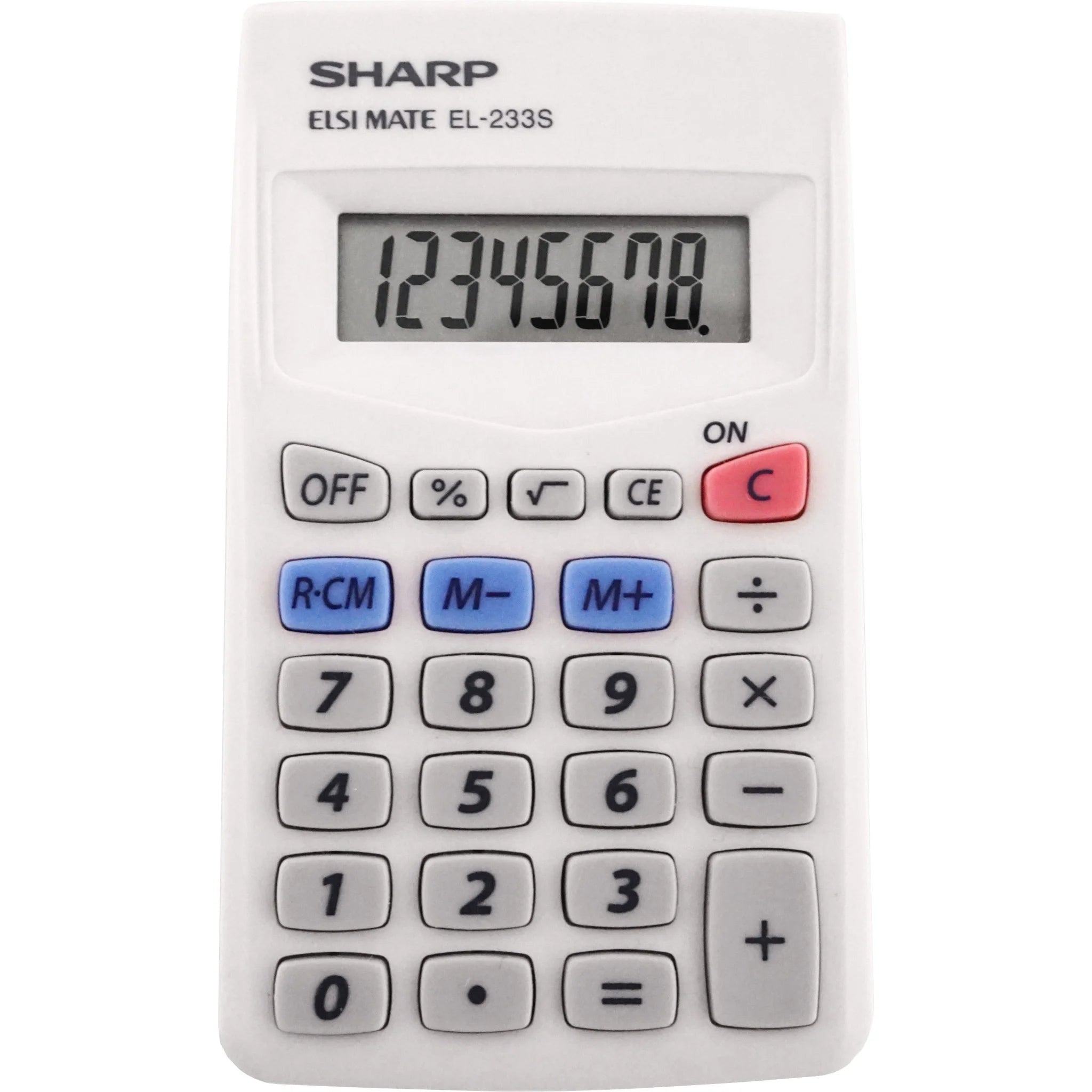 Sharp EL-240SAB Handheld Calculator - 8-Digit LCD 3-Key Memory - Calculators