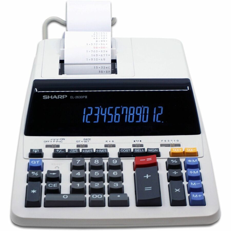 Sharp EL-2630PIII Commercial Printing Calculator - Efficient 12-Digit Tool - Calculators
